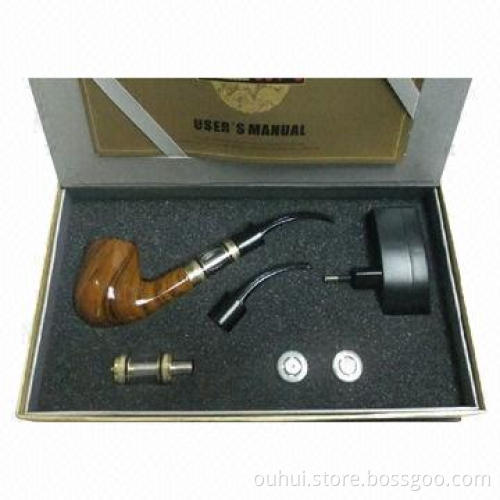 E-pipes with 900mAh battery, two atomizers and gift box